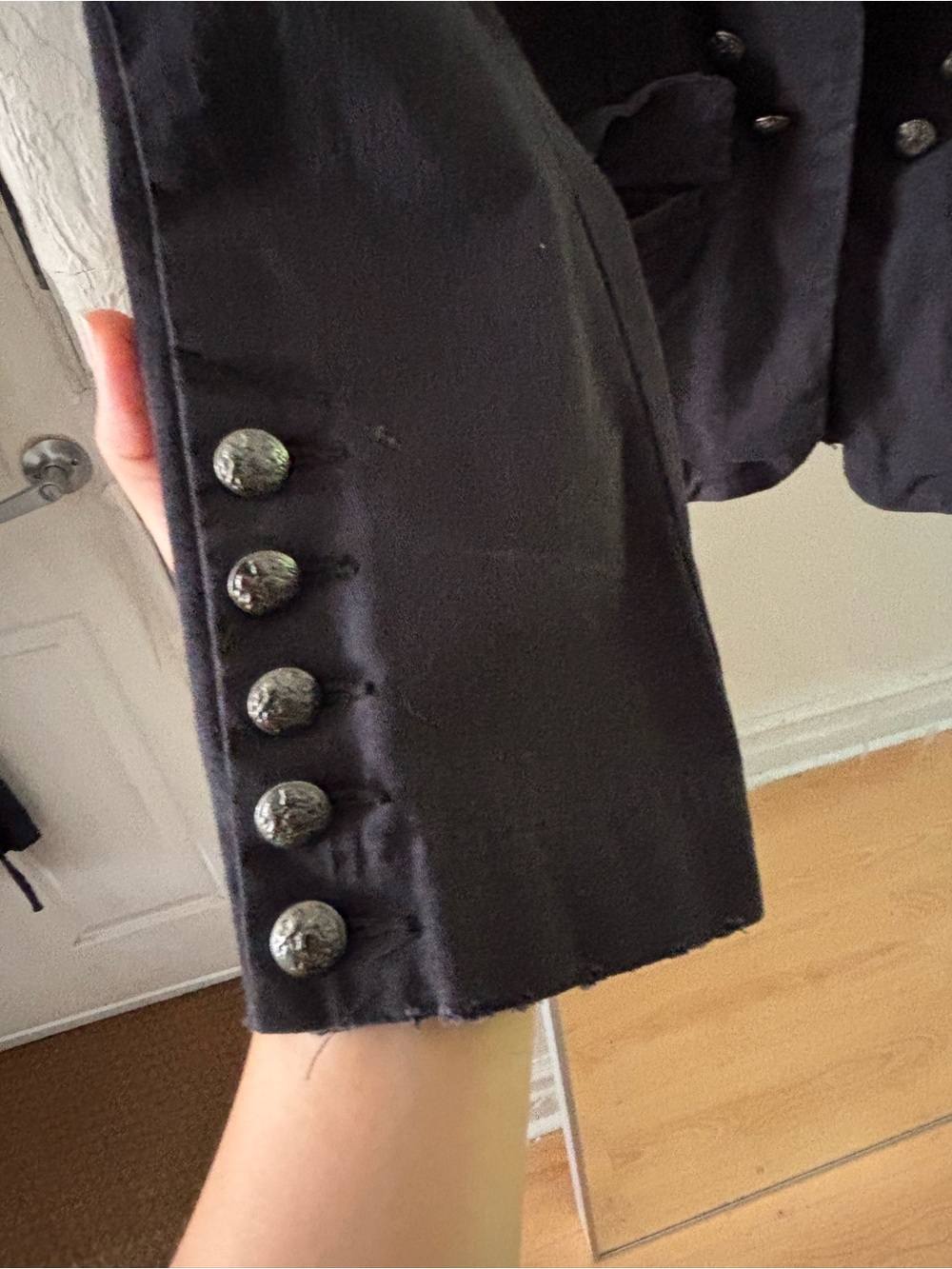 Free People Military-Style Buttoned Blazer, size LARGE, vintage Y2K - Picture 10 of 14